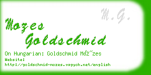 mozes goldschmid business card